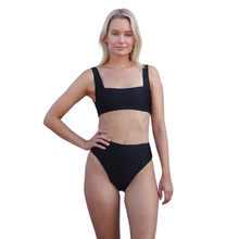 Load image into Gallery viewer, high waisted bikini bottom medium cheeky coverage sustainable swimwear Finnish timeless design
