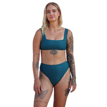 Load image into Gallery viewer, high waisted bikini bottom medium cheeky coverage sustainable swimwear Finnish timeless design