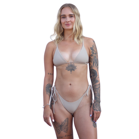 cheeky string bikini top adjustable sustainable swimwear timeless Finnish design triangle